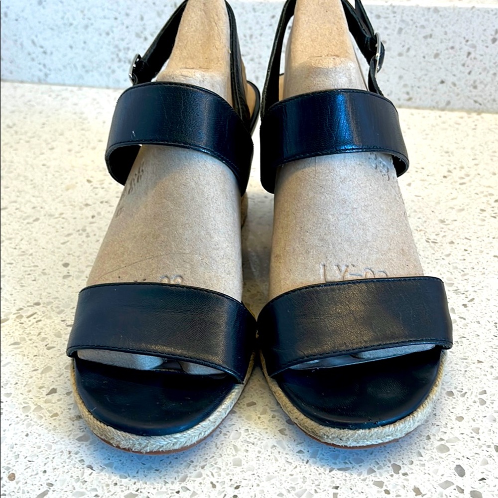 Black Cole Haan Wedge Sandals Sz: 9 ½ B